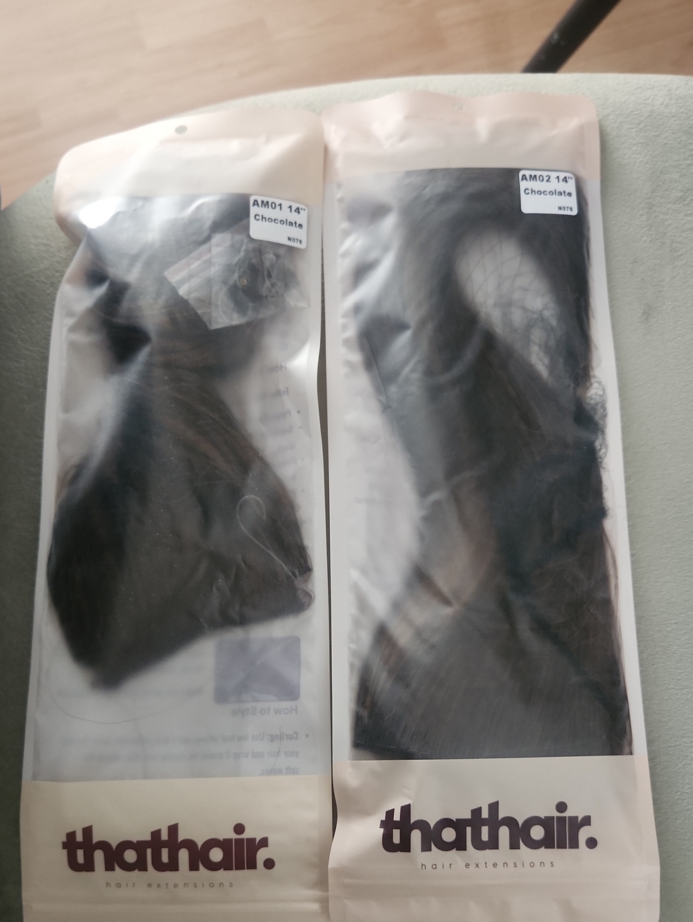 Chocolate Brown 14" Clip-In Hair Extensions